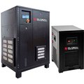 Global Industrial Tankless Rotary Screw Compressor w/Dryer, 7.5 HP, 1 Phase, 230V 133689